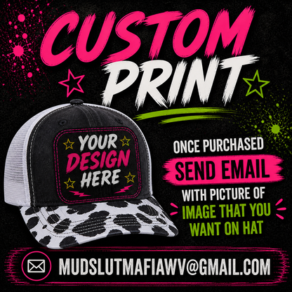 Infinity Her Ponytail Cow Print Hat