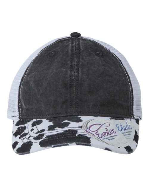 Infinity Her Ponytail Cow Print Hat