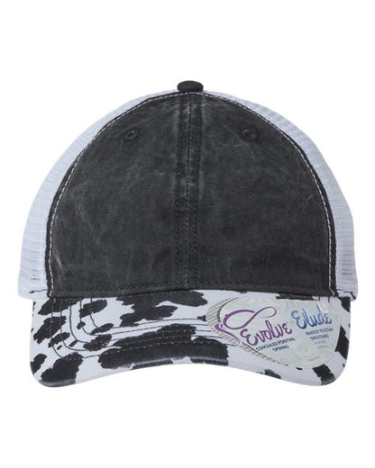 Infinity Her Ponytail Cow Print Hat